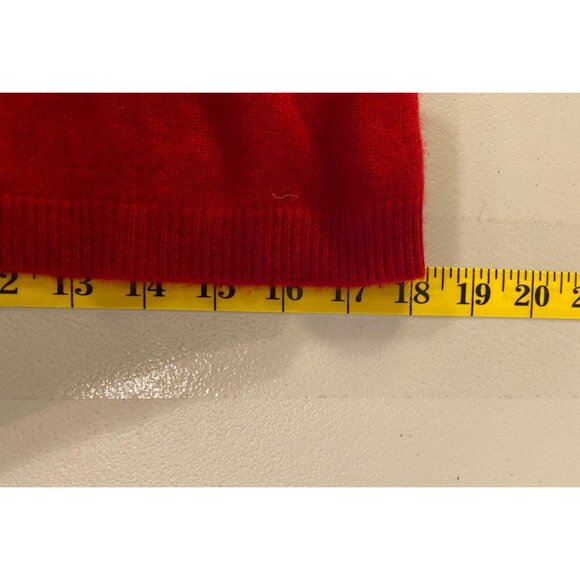 Lord & Taylor Pullover Red Mock Turtle Sweater Cashmere Long Sleeve Medium - Picture 8 of 9